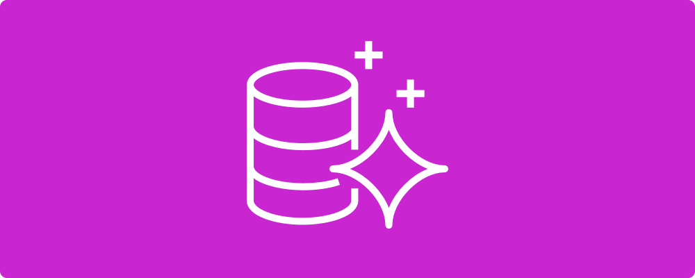 The AWS Aurora logo in white with a pink background