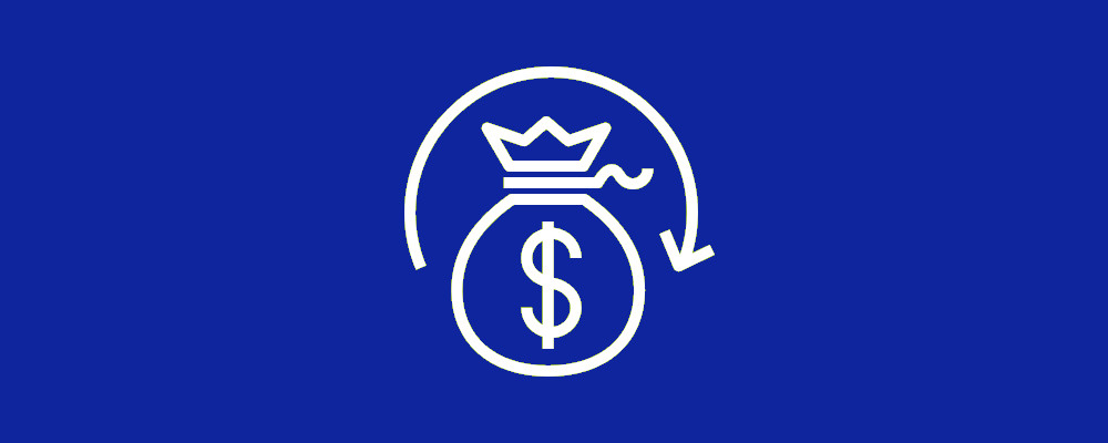 The AWS savings plans icon on a blue background