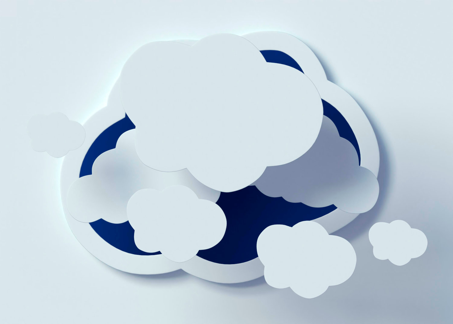 Several clouds obscuring a cloud in the background